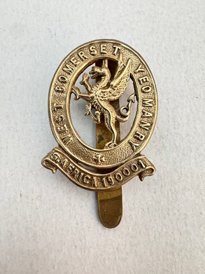 British Army West Somerset Yeomanry Cap Badge FIRMIN