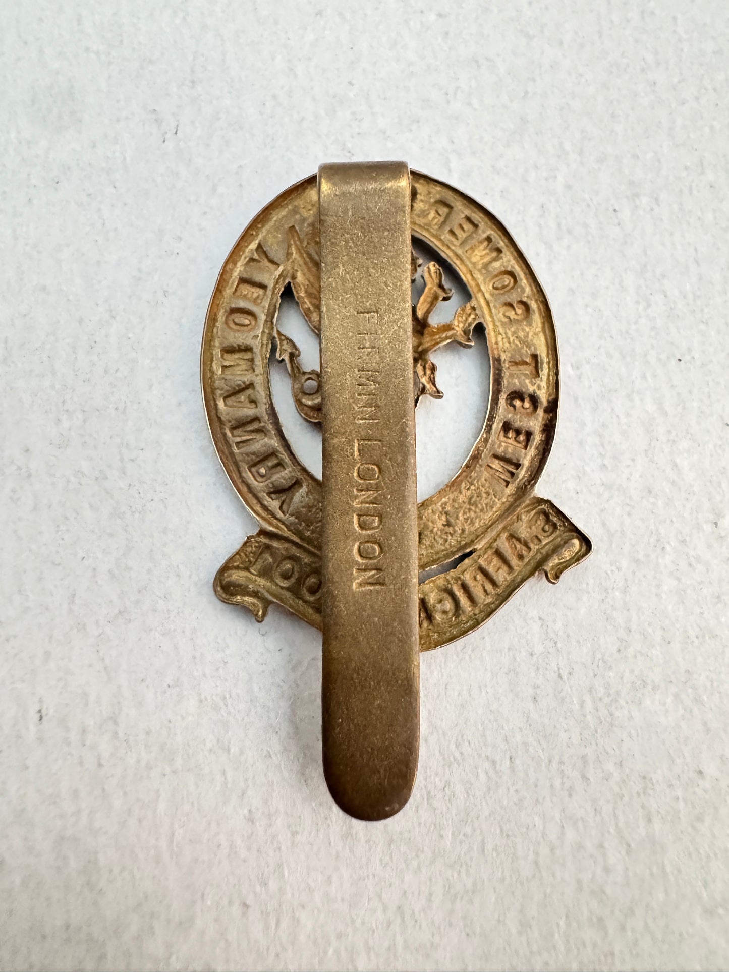 British Army West Somerset Yeomanry Cap Badge FIRMIN
