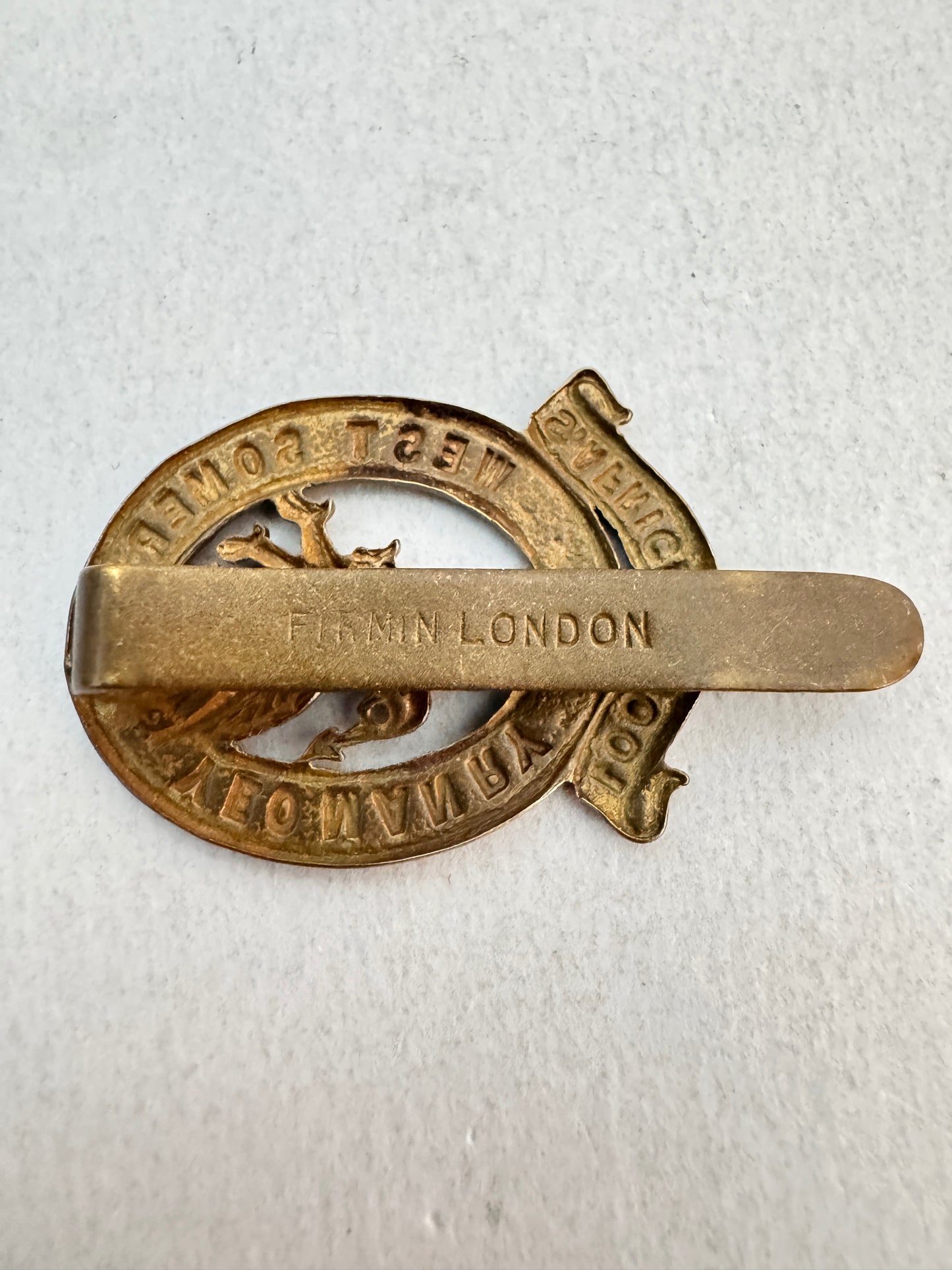 British Army West Somerset Yeomanry Cap Badge FIRMIN