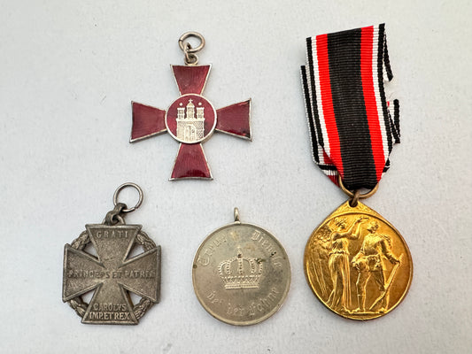 German Army Medals Hanseatic Cross Hamburg Prussian Long Service Award
