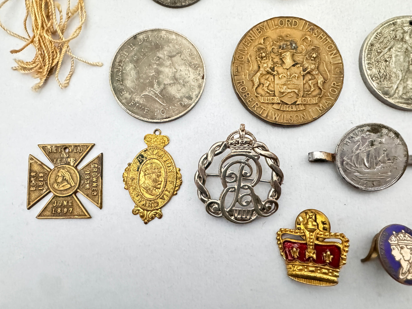 British Royal Commemorative Medals Lot Victoria Edward VII George V George VI