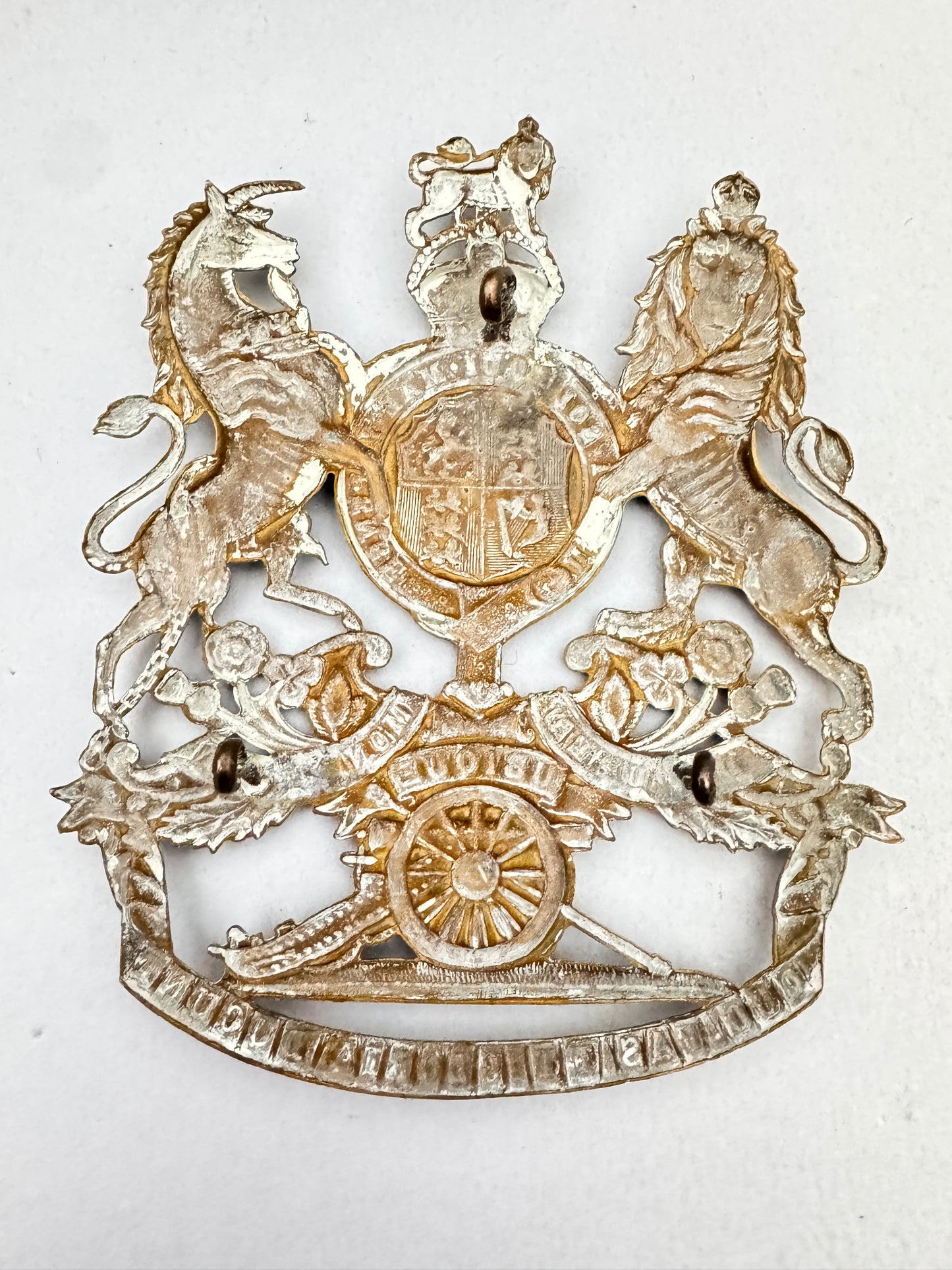 British Army Royal Artillery Home Service Helmet Plate Badge