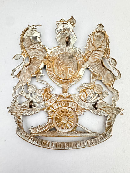 British Army Royal Artillery Home Service Helmet Plate Badge