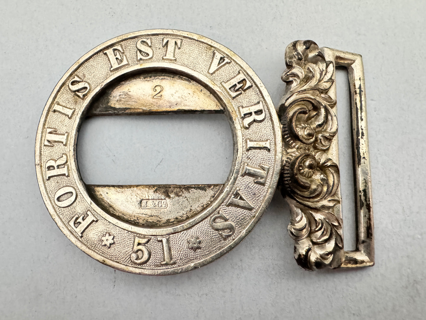 Victorian British Army Oxfordshire Militia Officer Belt Buckle J&Co