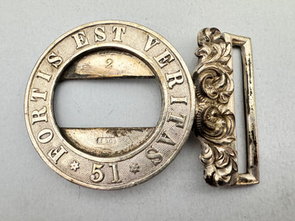 Victorian British Army Oxfordshire Militia Officer Belt Buckle J&Co