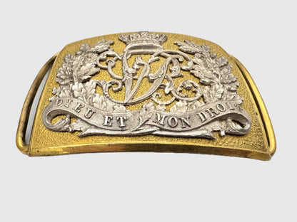 Victorian British Army Dragoons Cavalry Officer Belt Buckle Clasp
