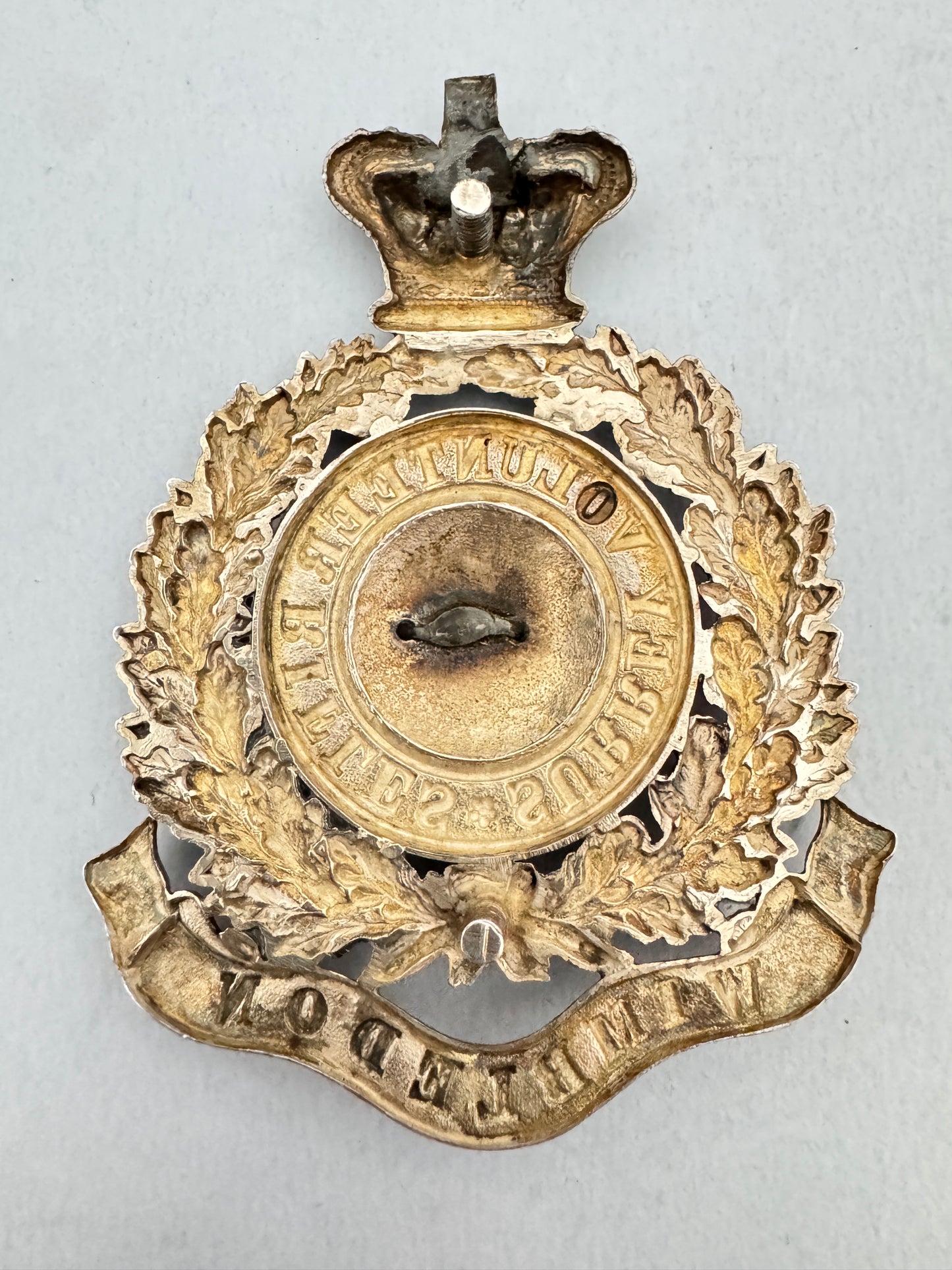 British Army 11th Surrey Rifle Volunteers Wimbledon Officer's Belt Plate Badge