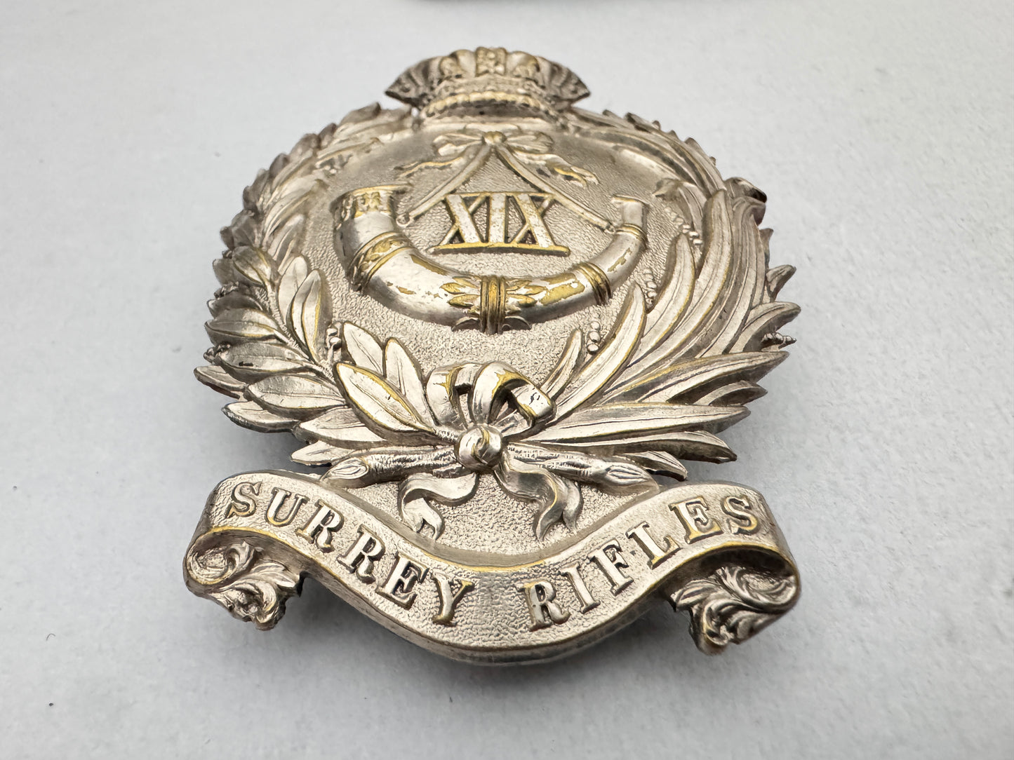 British Army 19th Surrey Rifle Volunteers Officer's Belt Plate Badge