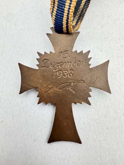 Third Reich German Mother's Cross Bronze Grade Medal