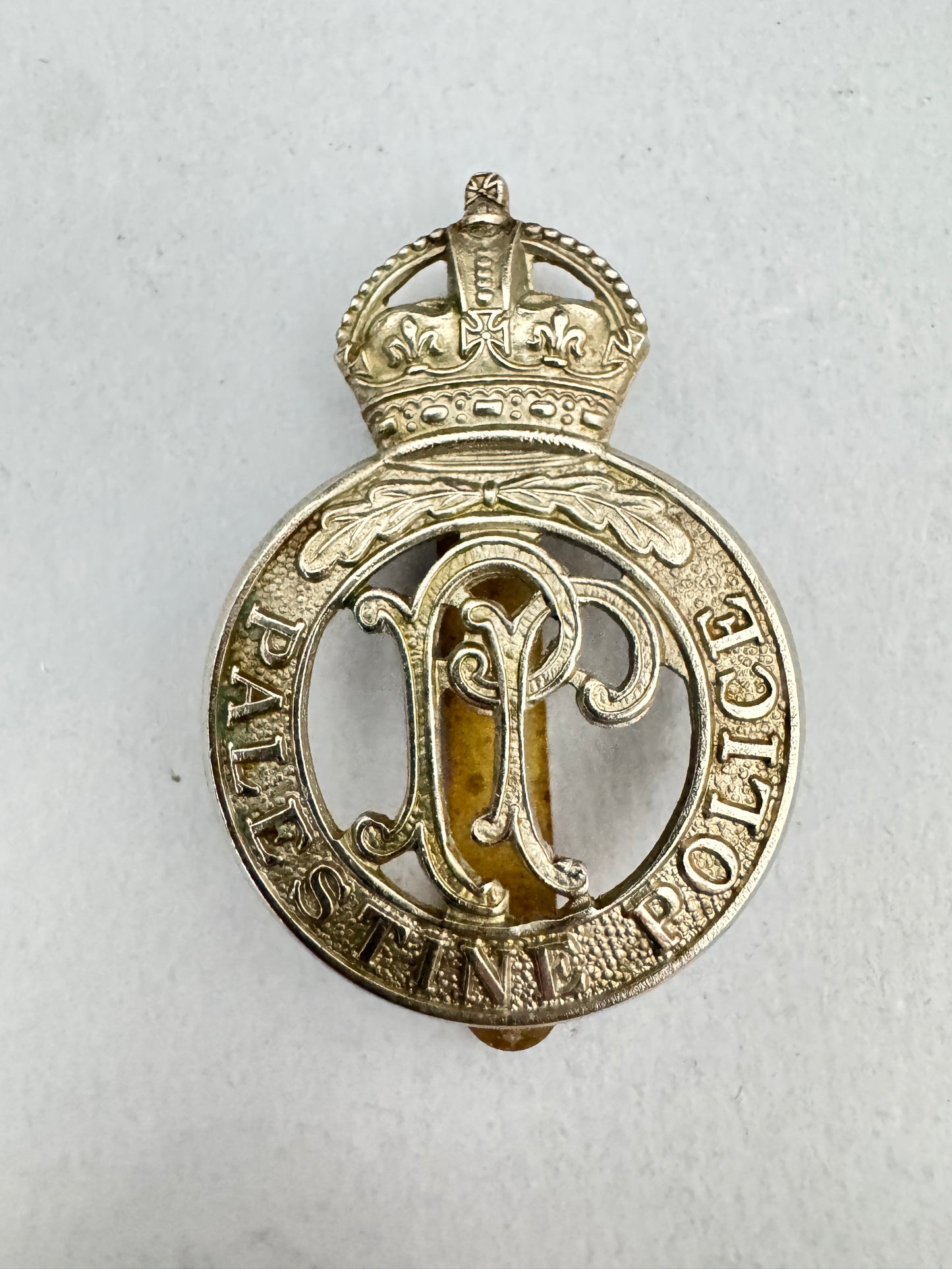 Palestine Police Cap Badge PP British Colonial Mandate