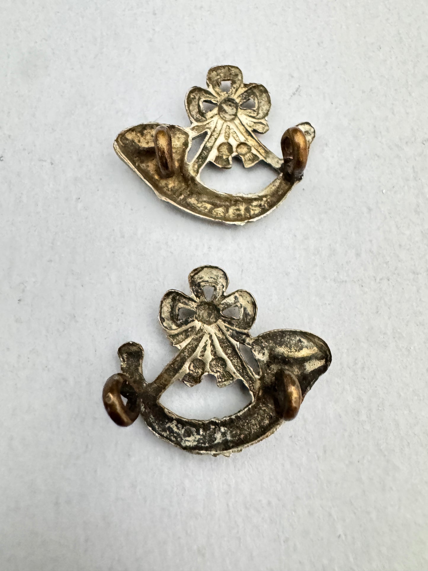British Army Durham Light Infantry Regiment Volunteers Collar Badges
