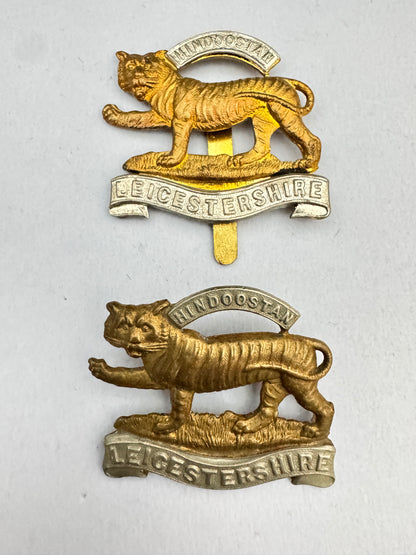 WW1 WW2 British Army Leicestershire Regiment Cap Badges