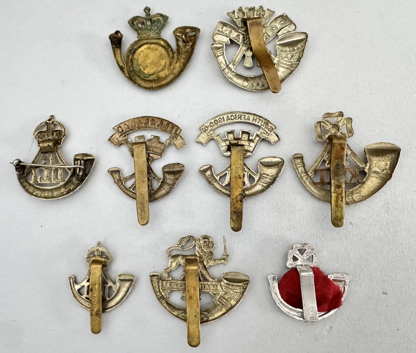 Lot of British Army Light Infantry Regimental Cap Badges