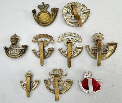 Lot of British Army Light Infantry Regimental Cap Badges