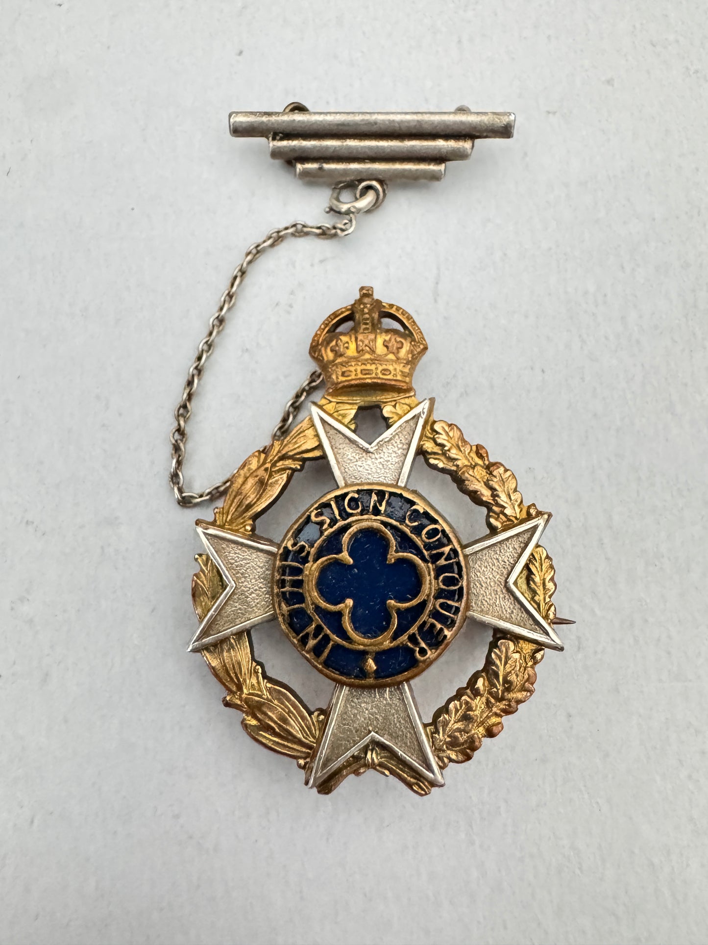 WW2 British Army Chaplain's Department Christian Officer's Cap Badge