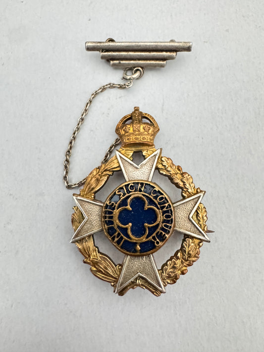 WW2 British Army Chaplain's Department Christian Officer's Cap Badge