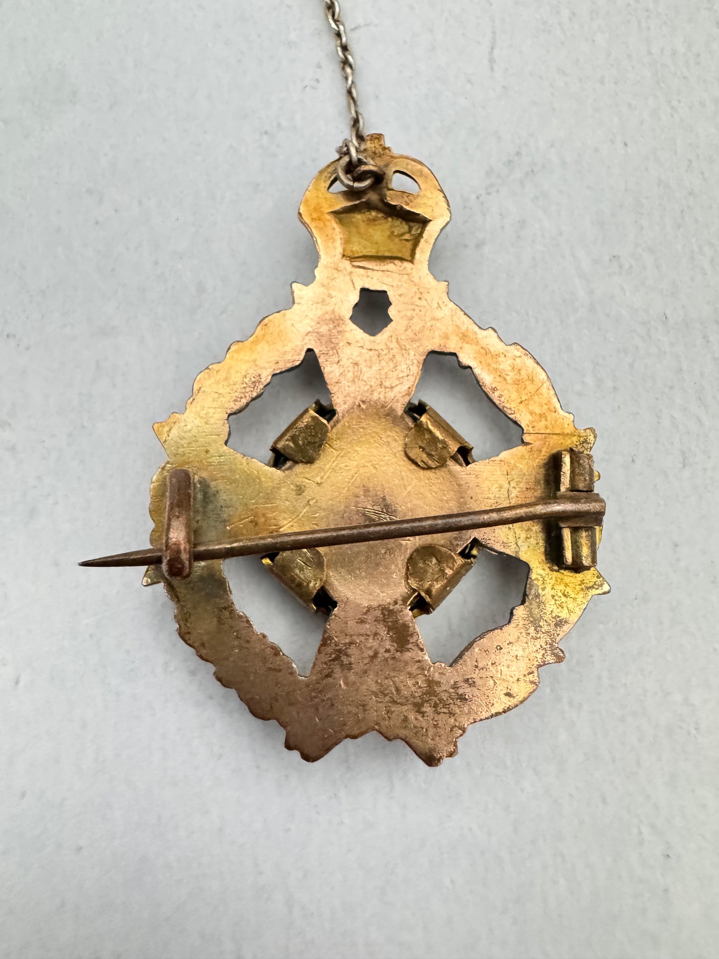 WW2 British Army Chaplain's Department Christian Officer's Cap Badge
