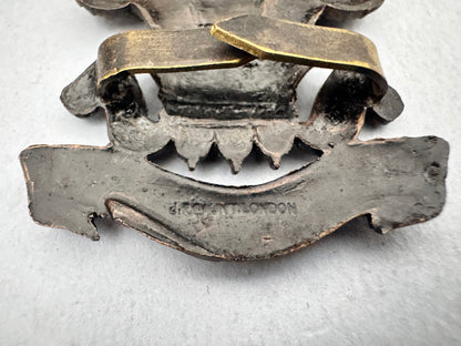 WW2 British Army The Welch (Welsh) Regiment Officer's Cap Badge GAUNT