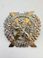 WW1 British Army London Scottish Officer's Silver Plated Glengarry Cap Badge