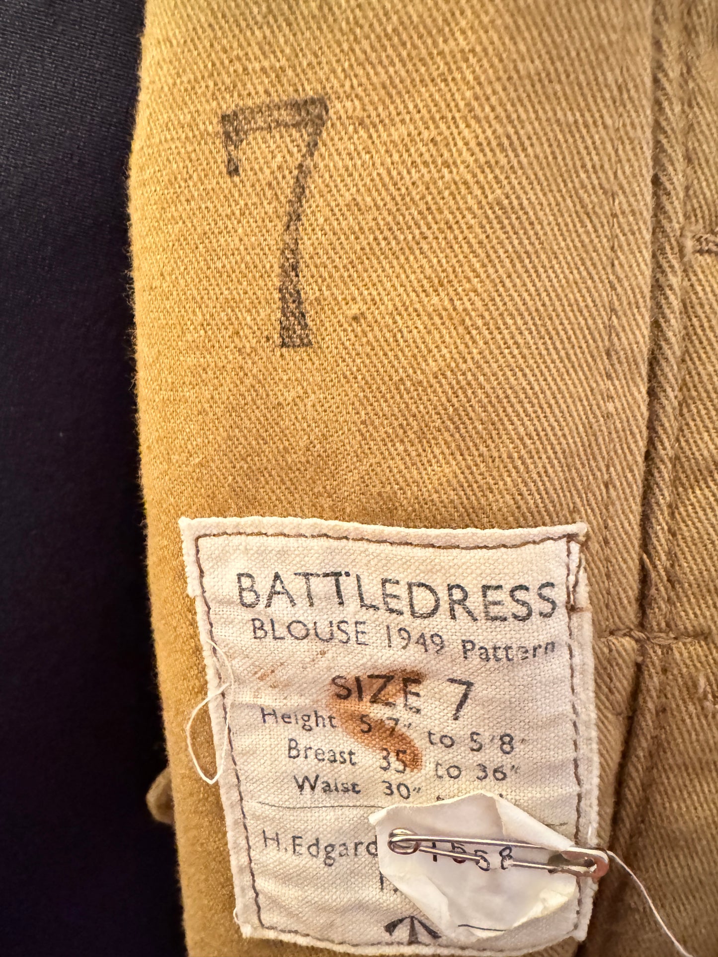 British Army Durham Light Infantry Officer's Battledress Uniform Blouse Tunic