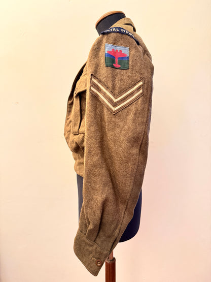 British Army Royal Signals Air NCO Battledress Uniform Blouse Tunic