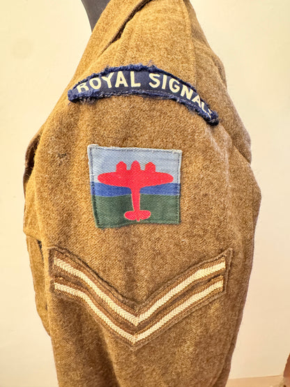 British Army Royal Signals Air NCO Battledress Uniform Blouse Tunic