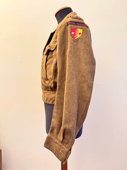 British Royal Marines Royal Armoured Corps Battledress Uniform Blouse Tunic