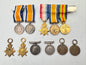 Lot of WW1 British Campaign Star BWM Inter Allied Victory Miniature Medals