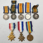 Lot of WW1 British 1914-15 Star BWM Inter Allied Victory Miniature Medals
