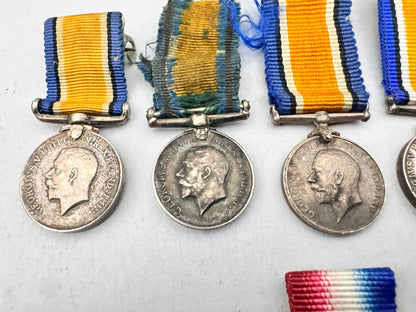 Lot of WW1 British 1914-15 Star BWM Inter Allied Victory Miniature Medals