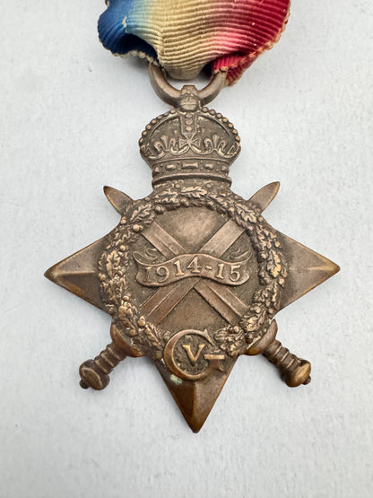 WW1 British Army 1914-1915 Campaign Star MIDDLESEX REGIMENT