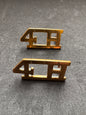 Photo 1 of WW1 British Army 4th Queen's Own Hussars Uniform Shoulder Titles 4H - collectible militaria item