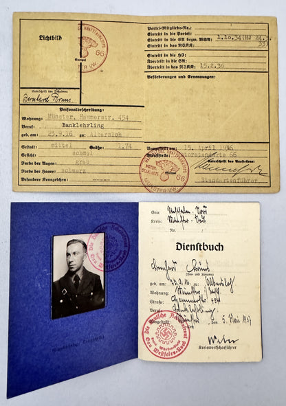 WW2 German Infantry Officer's Document Archive Iron Cross 1st Class