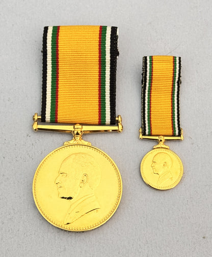 British Issue Jordan Service Medal 1958 & Commemorative Miniature