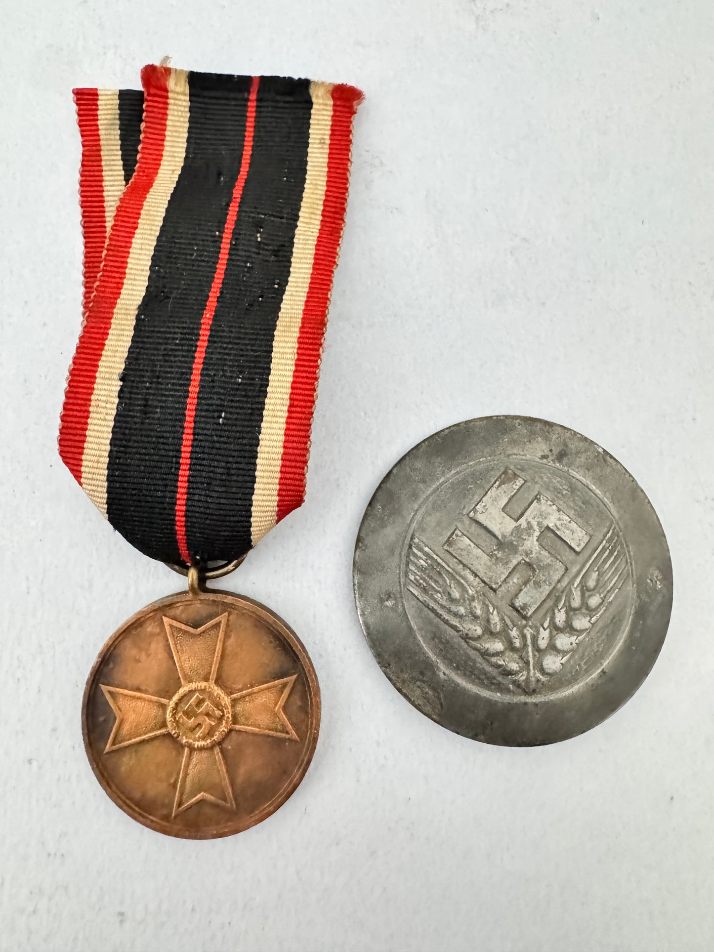 WW2 German RADwJ Women's Rank Badge & War Merit Medal