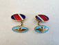 British Royal Air Force Gilt Enamel Cuff Links RAF