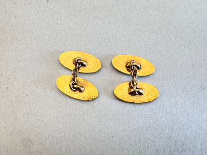 British Royal Air Force Gilt Enamel Cuff Links RAF