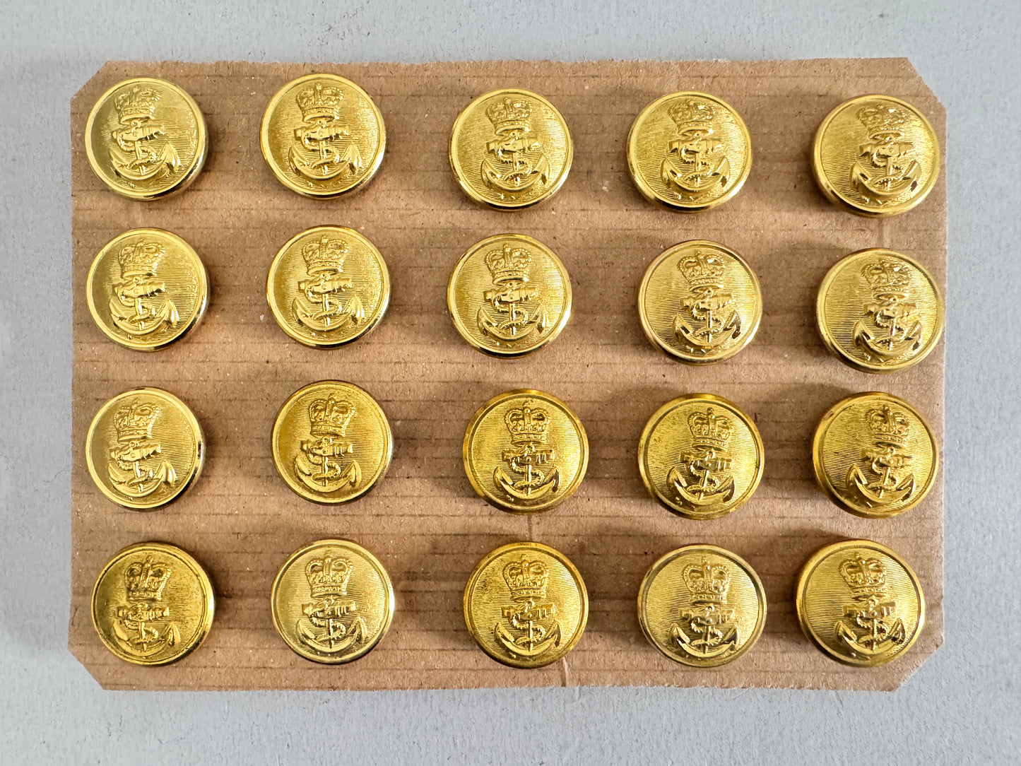 British Royal Navy Officer Gilt Uniform Buttons