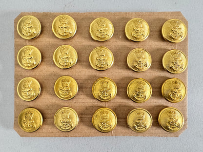 British Royal Navy Officer Gilt Uniform Buttons