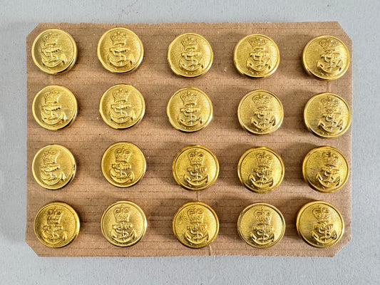 British Royal Navy Officer Gilt Uniform Buttons