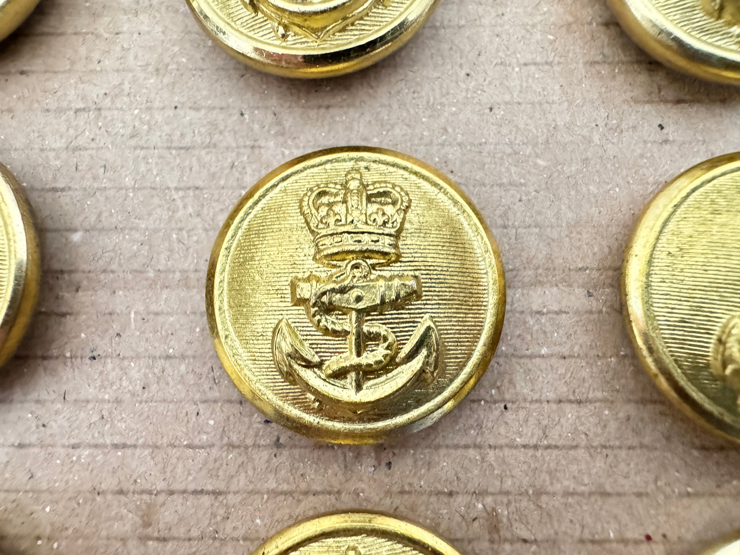 British Royal Navy Officer Gilt Uniform Buttons