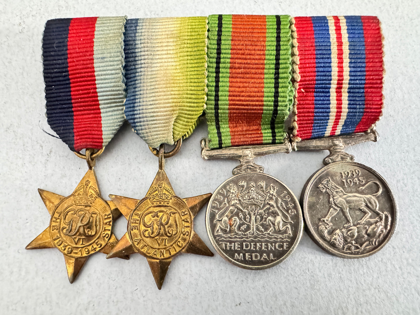 WW2 British Atlantic Star Campaign Miniature Medal Bar Group