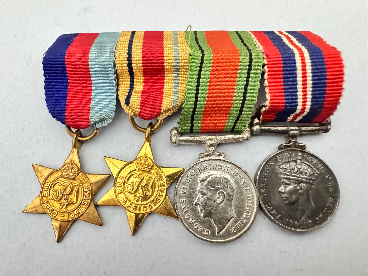 WW2 British Africa Star Campaign Miniature Medal Bar Group