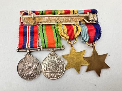 WW2 British Africa Star Campaign Miniature Medal Bar Group