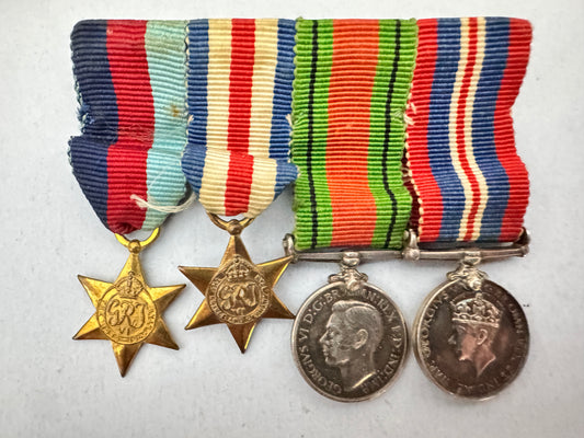 WW2 British France & Germany Star Campaign Miniature Medal Bar Group