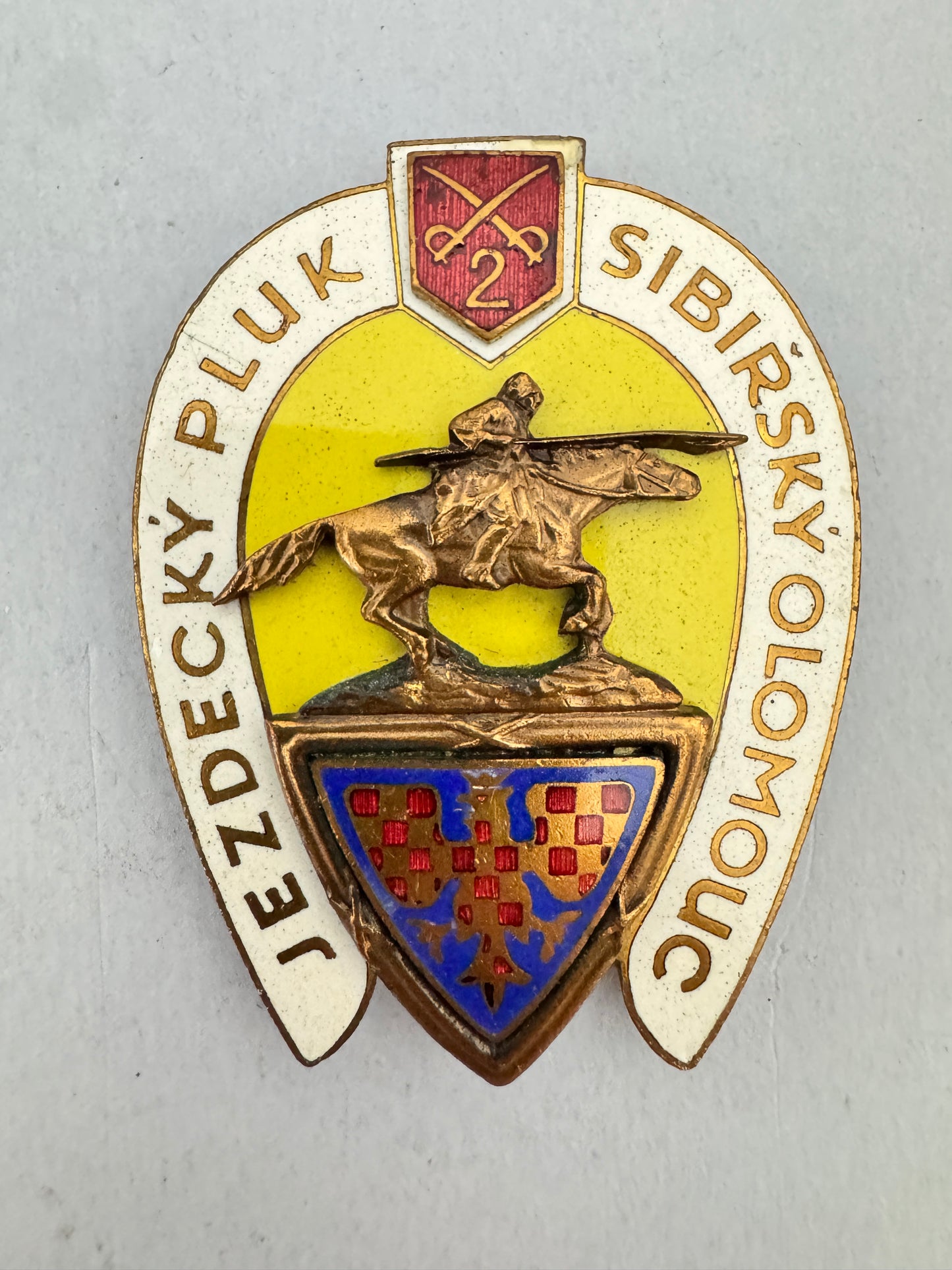 Czechoslovak Army 2nd Siberian Cavalry Regiment Olomouc Honour Badge
