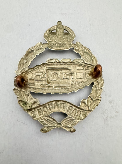 WW2 British Army Royal Tank Regiment Cap Badge RTR