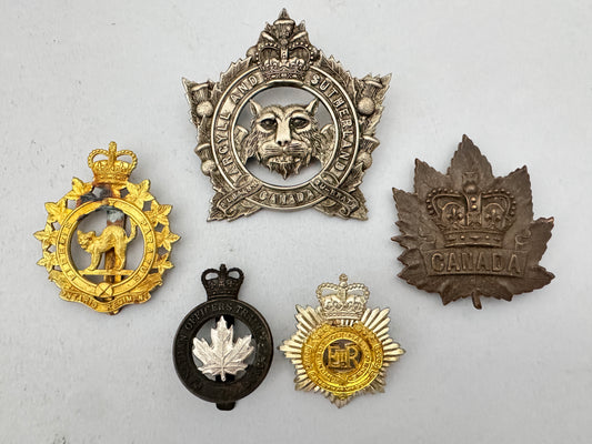 Post WW2 Canadian Army Cap Badges Lot