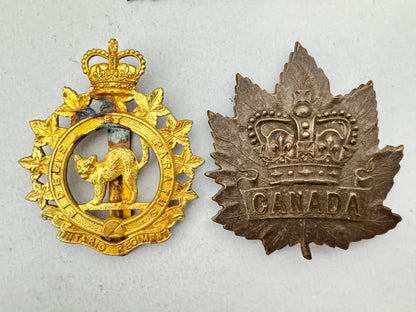 Post WW2 Canadian Army Cap Badges Lot