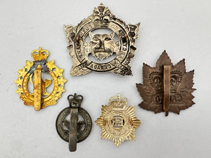 Post WW2 Canadian Army Cap Badges Lot